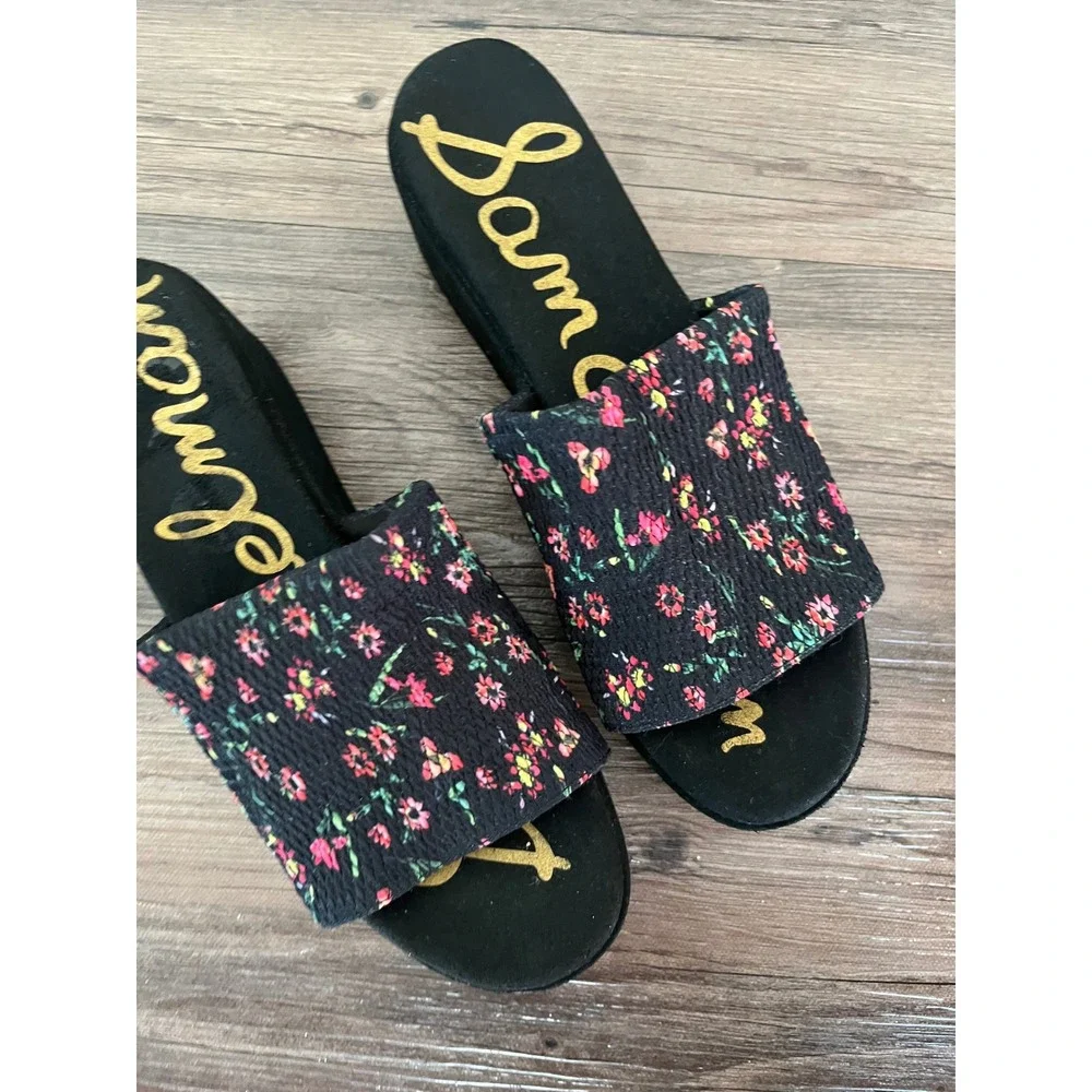Sam Edelman Wendi Chunky Platform Slide Sandals Size 8.5 Boho Chic 90s Nostalgia